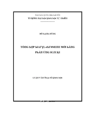 Luận văn thạc sĩ tổng hợp các biaryl chromene mới bằng phản ứng suzuki vnu lvts08w