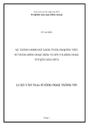 Luận văn hệ thống giám sát hành trình phương tiện sử dụng công nghệ định vị gps và công nghệ truyền dẫn gprs
