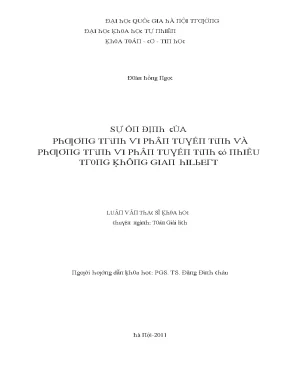 Luận văn thạc sĩ sự ổn định của phương trình vi phân tuyến tính và phương trình vi phân tuyến tính có nhiễu trong không gian hilbert vnu lvts08w