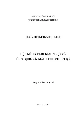Luận văn hệ thống thời gian thực và ứng dụng các mẫu trong thiết kế