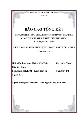 Việt nam ba bản hiệp định trong hai cuộc chiến1945 1975
