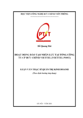 Luận văn hoạt động đào tạo nhân lực tại tổng công ty cổ phần bưu chính viettel viettel post