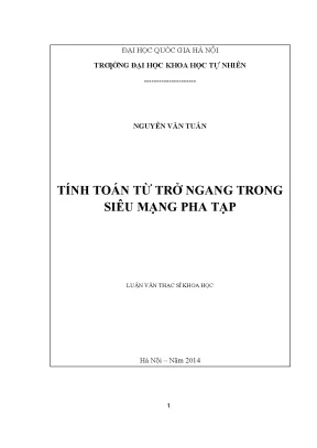 Luận văn thạc sĩ tính toán từ trở ngang trong siêu mạng pha tạp vnu lvts08w