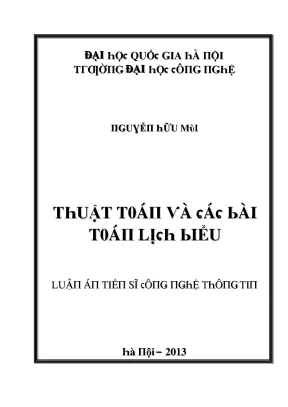Luận văn thuật toán và các bài toán lịch biểu