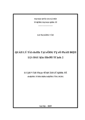 Luận văn quản lý tài chính tại công ty cổ phần điện lực dầu khí nhơn trạch 2