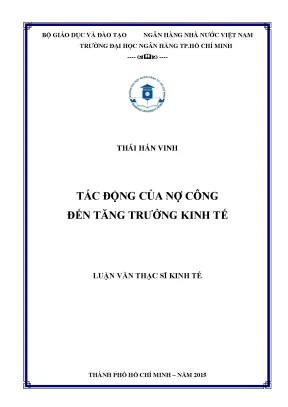 Luận văn tác động của nợ công đến tăng trưởng kinh tế