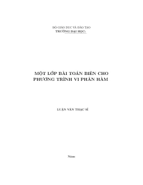 Một lớp bài toán biên cho phương trình vi phân hàm