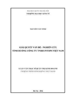 Luận văn giải quyết vấn đề nghiên cứu tình huống công ty tnhh intops việt nam