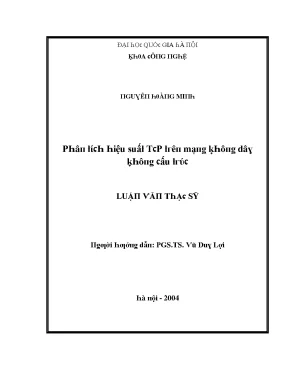 Luận văn phân tích hiệu suất tcp trên mạng không dây không cấu trúc