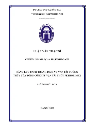 Năng lực cạnh tranh dịch vụ vận tải đường thủy của tổng công ty vận tải thủy petrolimex
