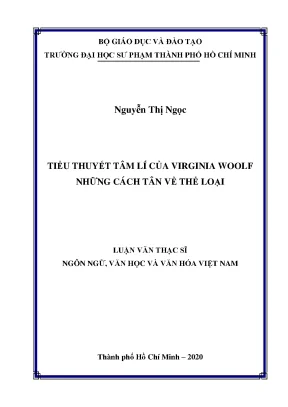 Luận văn tiểu thuyết tâm lí của virginia woodf những cách tân thể loại