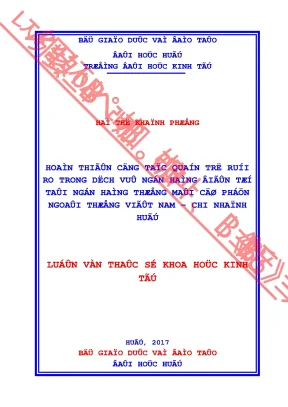 Luận văn hoàn thiện công tác quản trị rủi ro trong dịch vụ ngân hàng điện tử tại ngân hàng thương mại cổ phần ngoại thương việt nam chi nhánh huế min