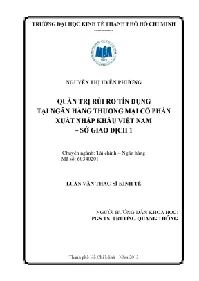 Quản trị rủi ro tín dụng tại ngân hàng thương mại cổ phần xuất nhập khẩu