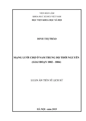 Mạng lưới chợ ở nam trung bộ thời nguyễn giai đoạn 1802 1884