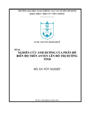 Nghiên cứu ảnh hưởng của phân bố biên độ trên anten lên đồ thị hướng tính