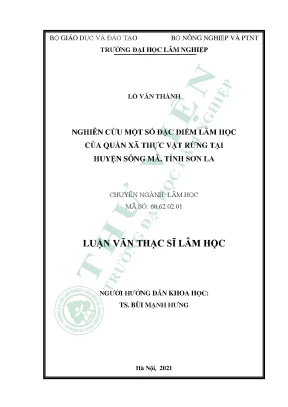 Nghiên cứu một số đặc điểm lâm học của quần xã thực vật rừng tại huyện sông mã tỉnh sơn la