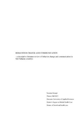 Behaviour change and communication