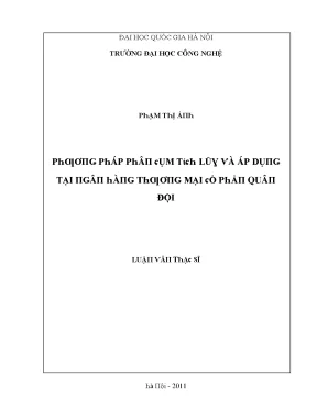 Luận văn phương pháp phân cụm tích lũy và áp dụng tại ngân hàng thương mại cổ phần quân đội