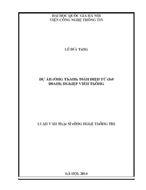 Luận văn dự án cổng thanh toán điện tử cho doanh nghiệp viễn thông