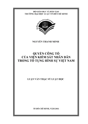 Quyền công tố của viện kiểm sát nhân dân trong tố tụng hình sự việt nam