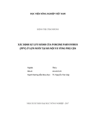 Luận văn xác định sự lưu hành của porcine parvovirus ppv ở lợn nuôi tại hà nội và vùng phụ cận
