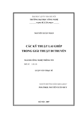 Luận văn các kỹ thuật lai ghép trong giải thuật di truyền