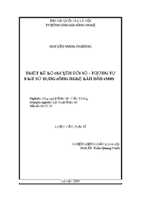 Luận văn thiết kế bộ chuyển đổi số tương tự 8 bít sử dụng công nghệ bán dẫn cmos