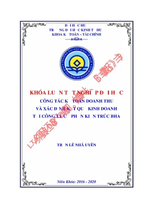 Luận văn công tác kế toán doanh thu và xác định kết quả kinh doanh tại công ty cổ phần kiến trúc bha