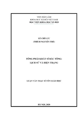 Luận văn tông phái khất sĩ bắc tông lịch sử và hiện trạng