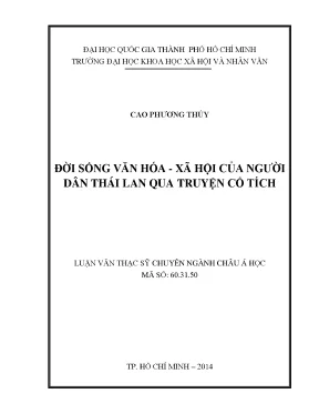 Đời sống văn hóa xã hội của người dân thái lan qua truyện cổ tích