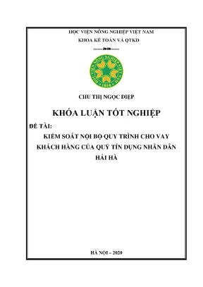 Kiểm soát nội bộ quy trình cho vay khách hàng của quỹ tín dụng nhân dân