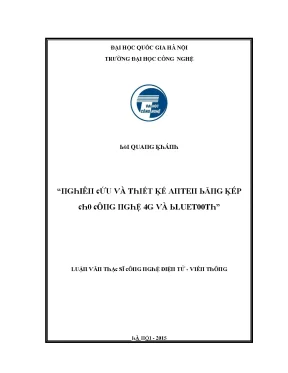 Luận văn nghiên cứu và thiết kế anten băng kép cho công nghệ 4g và bluetooth