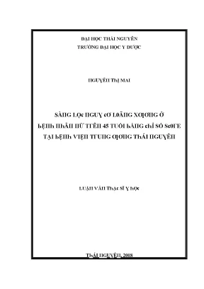 Luận văn sàng lọc nguy cơ loãng xương ở bệnh nhân nữ trên 45 tuổi bằng chỉ số score tại bệnh viện trung ương thái nguyên
