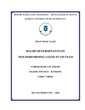 Luận văn macro determinants on non performing loans of commercial banks in vietnam
