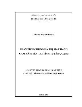 Luận văn phân tích chuỗi giá trị mặt hàng cam hàm yên tại tỉnh tuyên quang