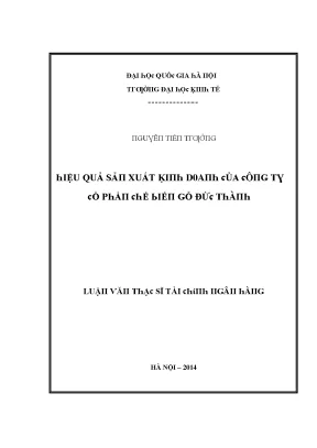 Luận văn hiệu quả sản xuất kinh doanh của công ty cổ phần chế biến gỗ đức thành