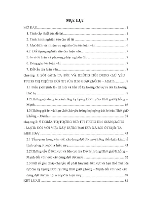 Luận văn thạc sĩ tư tưởng đức trị của nho giáo khổng mạnh và ý nghĩa của nó đối với việc xây dựng đạo đức xã hội ở nước ta hiện nay