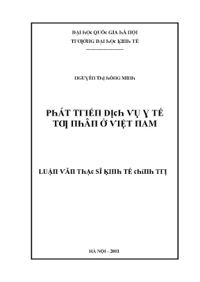 Luận văn phát triển dịch vụ y tế tư nhân ở việt nam