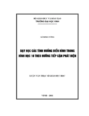 Luận văn dạy học các tình huống điển hình trong hình học 10 theo hướng tiếp cận phát hiện
