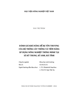 Luận văn đánh giá khả năng dễ bị tổn thương của hệ thống cây trồng và tiềm năng áp dụng nông nghiệp thông minh tại xã kỳ trung kỳ anh hà tĩnh