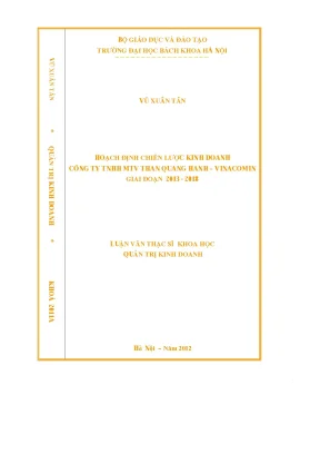 Hoạch định chiến lược kinh doanh của công ty tnhh mtv than quang hanh vinacomin giai đoạn 2013 2018