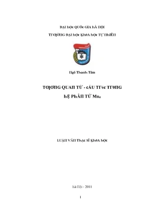 Luận văn thạc sĩ tương quan từ cấu trúc trong hệ phân tử mn4 vnu lvts08w