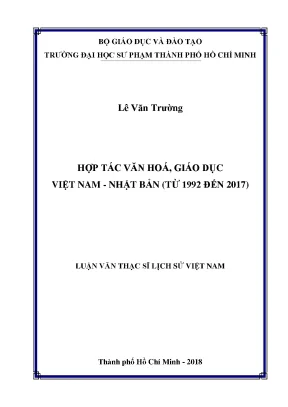 Luận văn hợp tác văn hóa giáo dục việt nam nhật bản từ 1992 đến 2017