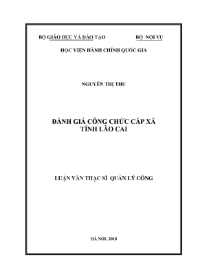 Luận văn đánh giá công chức cấp xã tỉnh lào cai