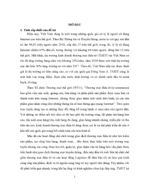 Luận văn dịch vụ logistics trong thương mại điện tử xu hướng toàn cầu và giải pháp cho các doanh nghiệp việt nam