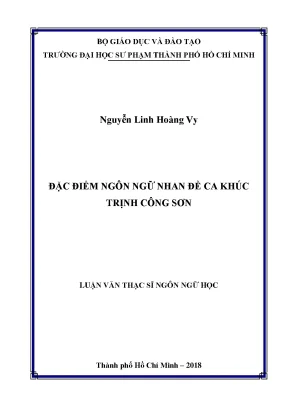 Luận văn đặc điểm ngôn ngữ nhan đề ca khúc trịnh công sơn