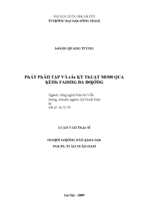 Luận văn phát phân tập và các kỹ thuật mimo qua kênh fading đa đường