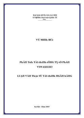 Luận văn phân tích tài chính công ty cổ phần viwaseen3