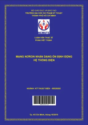 Mạng nơron nhận dạng ổn định động hệ thống điện