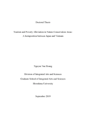 Touris and poverty alleviation in nature conservation areas a juxtaposition between japan and vietnam m a